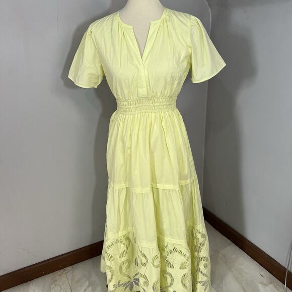 Haute Hippie Style Euro Summer Somerset Womens Maxi DressNeon Embroidered Resort - Picture 5 of 14